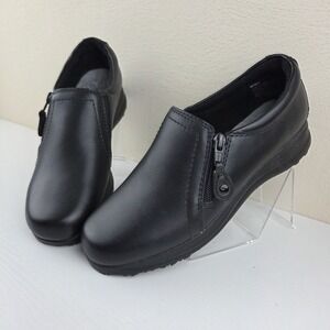 Dr Scholls Marci Womens Leather Gel-Pac Insole Comfort Shoes Black Size 7.5